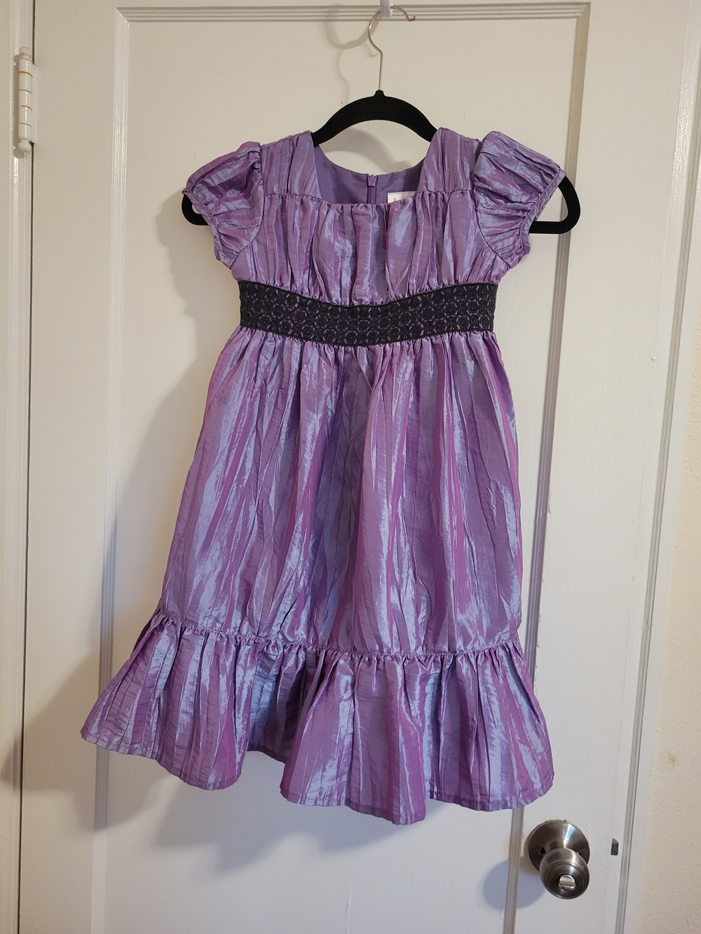 Hanna Andersson Purple Shimmer with Tulle Layer Dress EUC 110